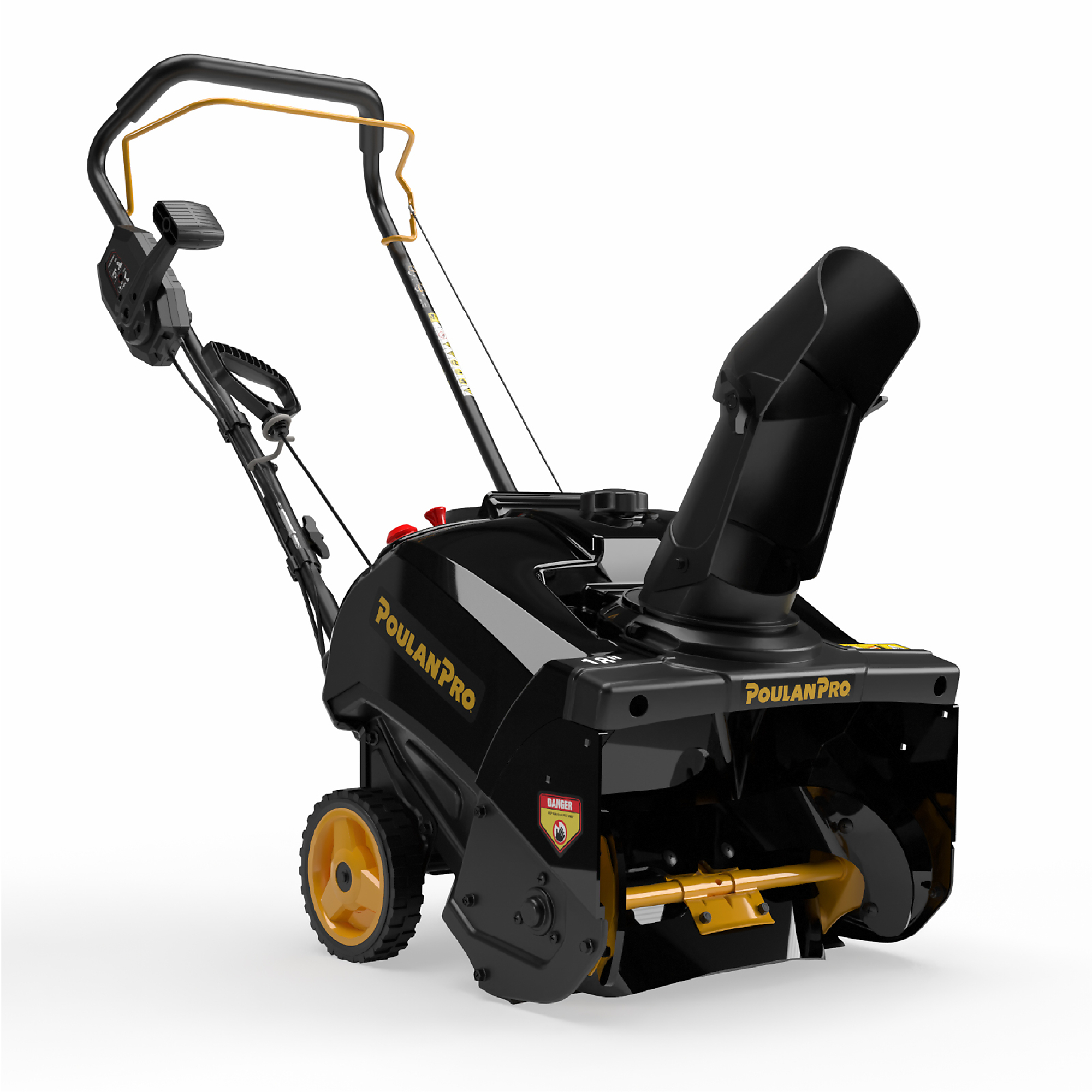 Poulan Pro Single-Stage Gas Snow Blower — 18in. Clearing Width, 99cc Engine, Electric Start, Remote Chute Rotation, Model# PR180